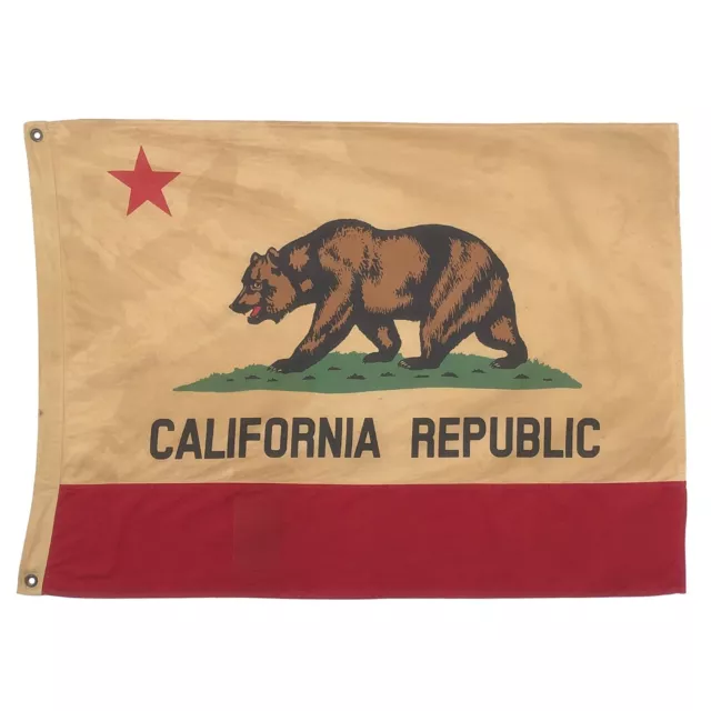 Stone Washed 100% Cotton California Republic State Flag Bear Vintage Style USA