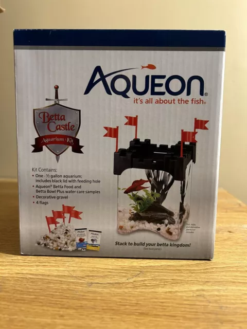 Aqueon Black Castle Betta Aquarium Kit  Betta Fish Tank