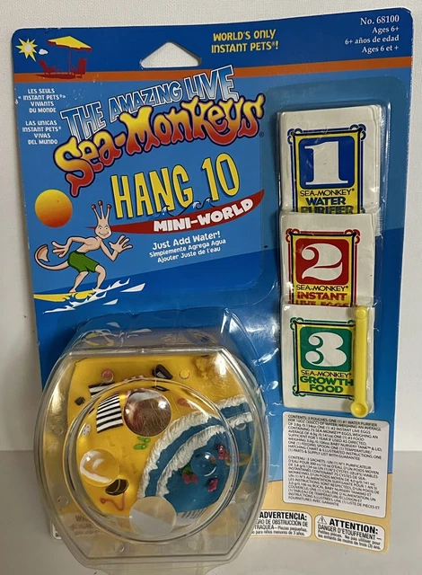 The Amazing Live Sea Monkeys Hang 10 Mini-World Dicontinued Rare 2010 New