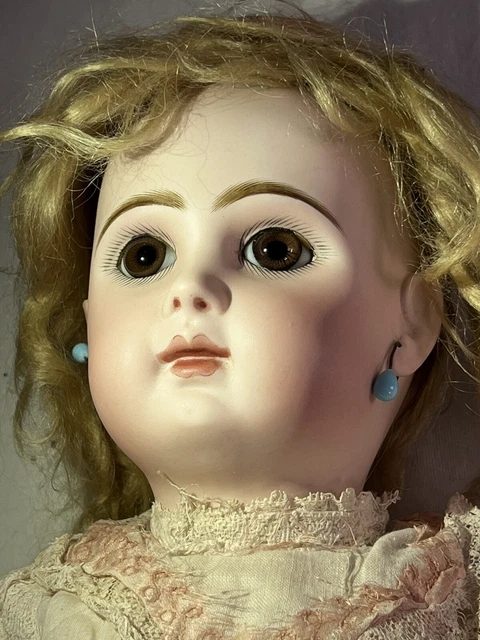 ANCIENNE POUP E JUMEAU Porcelaine Bouche Ferm e En Bo te Taille 10