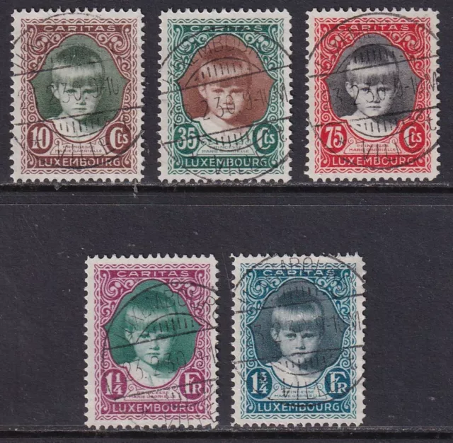 LUXEMBOURG 1929 Child Welfare set of 6 SG 285-289 Used (CV £100)
