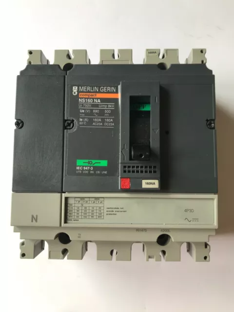 SCHNEIDER 160a ISOLATOR TP+N MAIN INCOMER MGI1604 (B6)