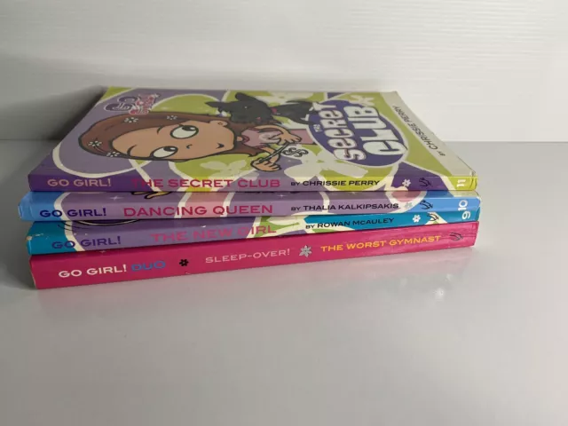 4 X Go Girl Book Bundle + 2 In 1 Sleep Over The Worst Gymnast 9, 10, 11 Bulk Set