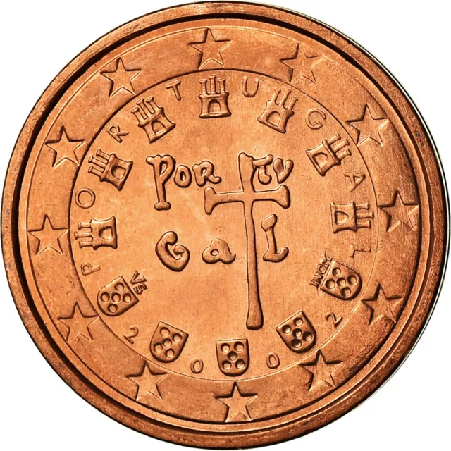 [#772928] Portugal, 2 Euro Cent, 2002, SUP, Copper Plated Steel, KM:741