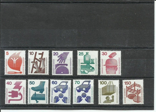  Bund Unfallverhütung  694-703 + 773 Satz kpl. postfrisch