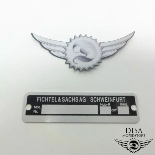 Motor Typenschild Schild Mofa Moped Mokick KKR für Hercules Sachs 50