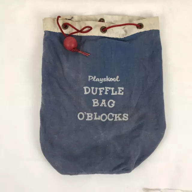 VINTAGE PLAYSKOOL DUFFLE Bag O'Blocks Bag Only (HD0) $19.95 - PicClick
