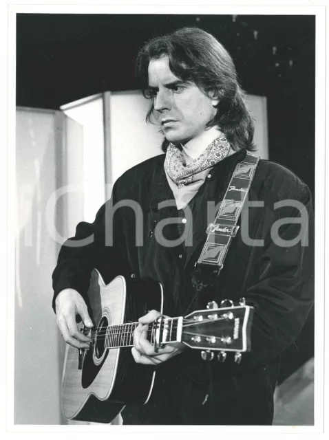 1985 ca ITALIA MUSICA Mario CASTELNUOVO in concerto - Ritratto - Foto