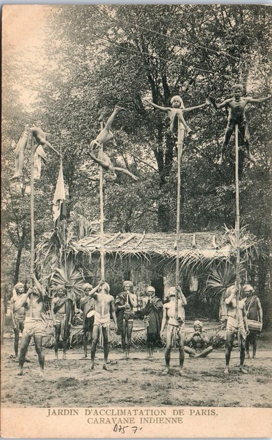 75 PARIS - jardin d'acclimatation, caravane indienne.