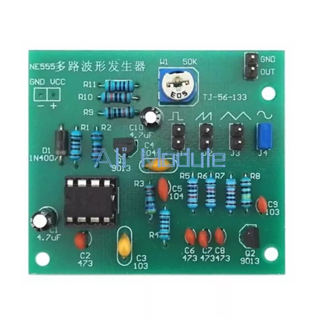 NE555 Multi-Channel Waveform Generator Module Sine Triangle Square Wave DIY Kits 3