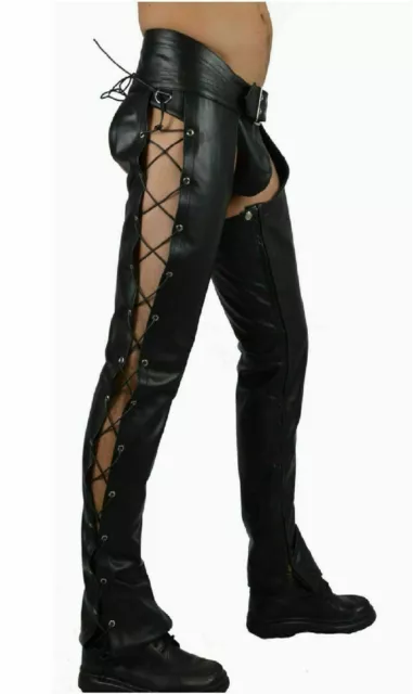 Real Leather heavy duty gay chaps     STYLING  MOST SIZES AVAILABLE