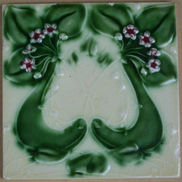 Alfred Meakin - Antique Art Nouveau Majolica Tile C1900