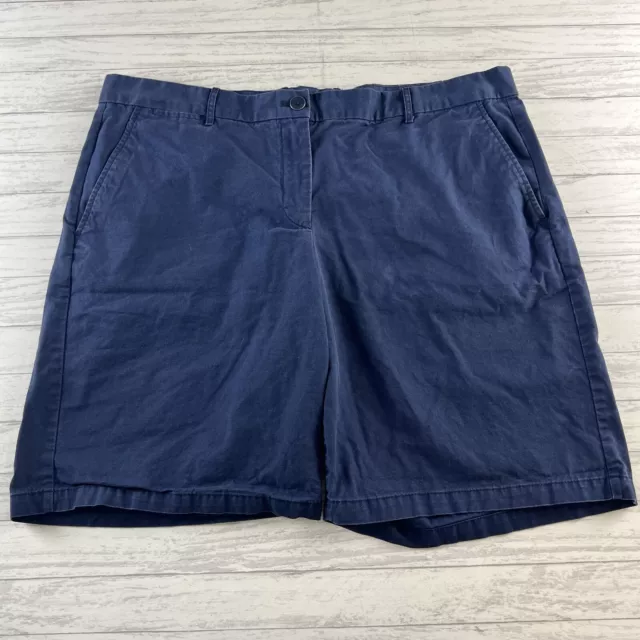 Khakis By Gap Womens Shorts Boyfriend Roll Up Blue Cotton Size 16