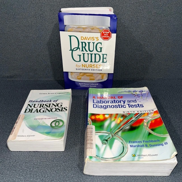 NURSING DIAGNOSIS DRUG Guide Lab Diagnostic Tests Handbook Bundle £26. ...