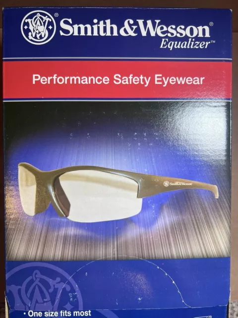 Smith & Wesson Equalizer Safety Glasses Gun Metal Frame Clear Anti-Fog Lens