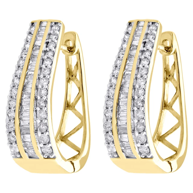 Boucles D'Oreilles Créoles Ovales Grand Format (50mm) - Argent Sterling 925 Plaqué Or Jaune Flash - Silverspeck