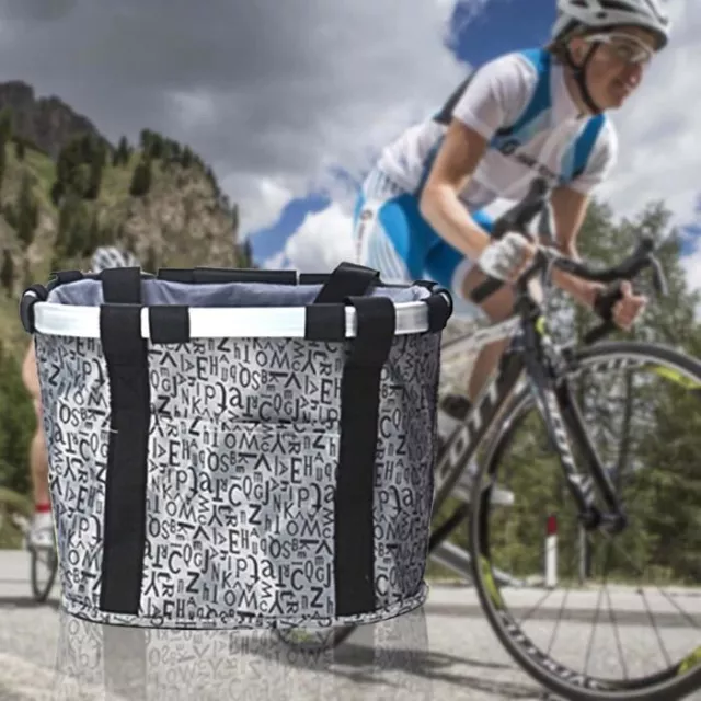 Panier de Vélo Amovible Avant Textile imperméable Alliage d'Aluminium pour Vélo 2