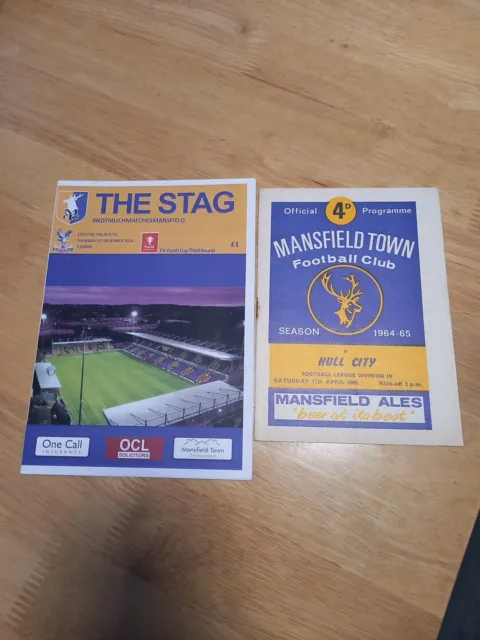 SMALL JOBLOT MANSFIELD Town Football Programmes Collectable Home Games ...