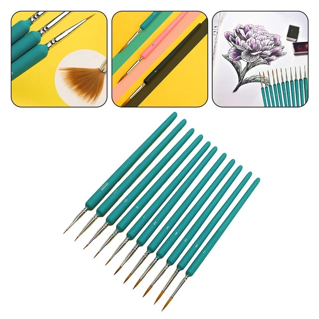11 verschiedene Größen Feindetailbürsten für Modellbau und Nageldesign