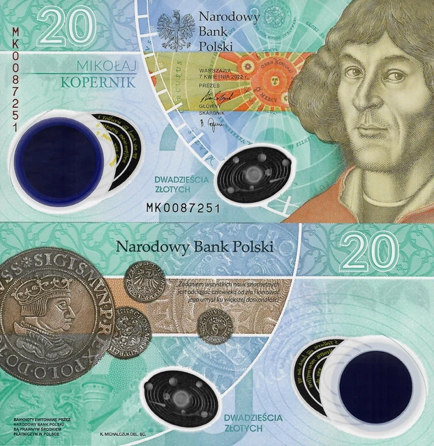 Poland 20 zlotych 2023  commemorative "Copernicus" POLYMER in folder UNC