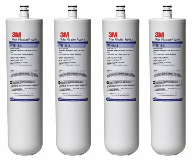 4x 3M 5581708 Cfs8112-s Wasserfilter Patrone 70020007715