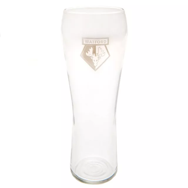 Watford FC Etched Crest Pilsner Pint Glass