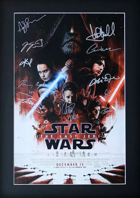 Star Wars The Last Jedy Cast Poster 45X32Cm