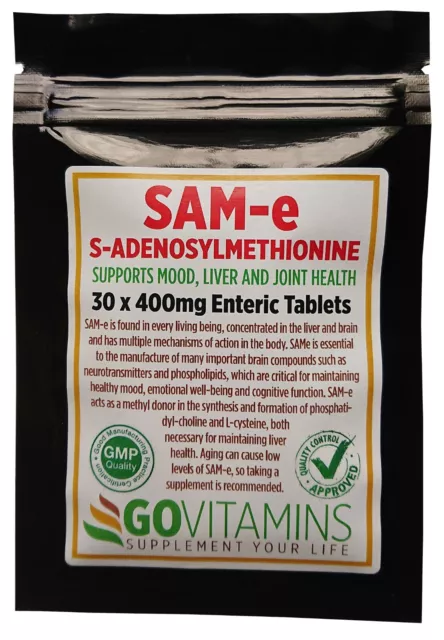 BEST SELLING Hi-Strength SAMe S-Adenosyl Methionine 400mg ENTERIC-COATED TABLET