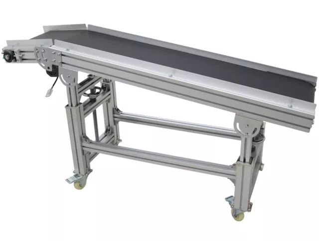 PVC Flat and Incline Conveyor Belt Systems for Industrial Transport 59x11.8in