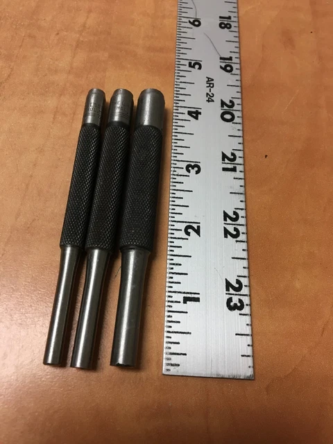 Starrett Drive Pin Punch Set Lot of 3 7/32 1/4 5/16"