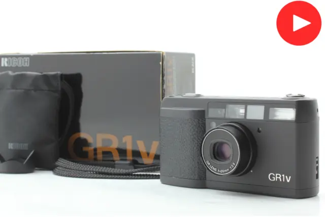 LCD Works [TOP MINT in Box] Ricoh GR1V GR 1V Black 35mm Film Camera From JAPAN