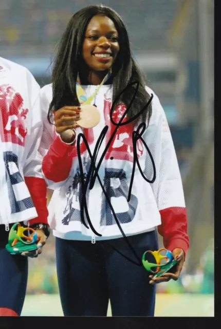 Asha PHILIP - GBR - Leichtathletik - Olympia 3.OS Bronze 2016 Foto signiert