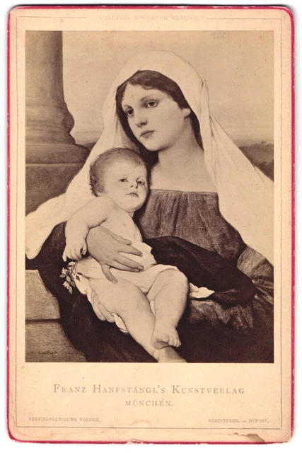 Fotografie Franz Hanfstängl, München, Gemälde Madonna, Foto nach Orig. von G. M