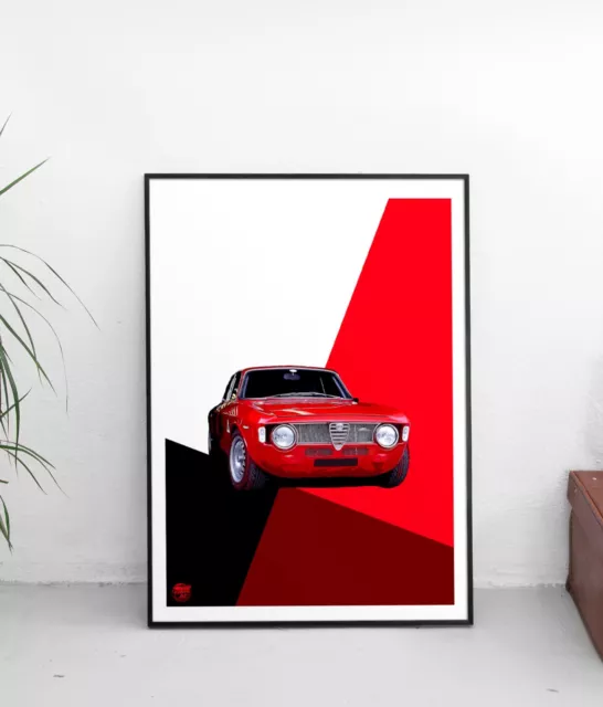 Alfa Romeo Giulia Sprint GTA Print - Classic Car Wall Art poster artwork gift