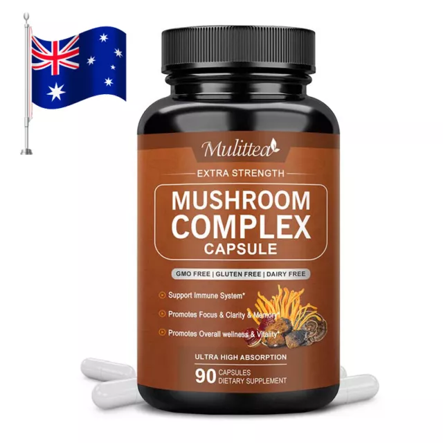 Mushroom Complex Supplement Lions Mane, Reishi, Chaga Memory Nootropic Support