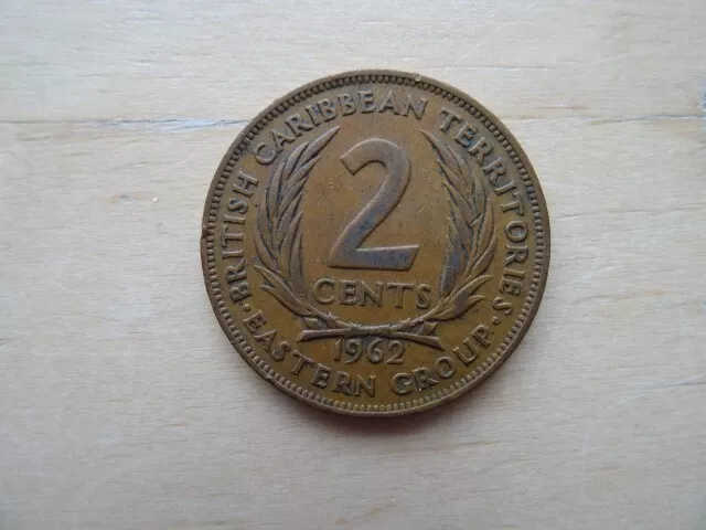 2 Cent Münze 1962 Britische Karibische Territorien Eastern Group Elizabeth II