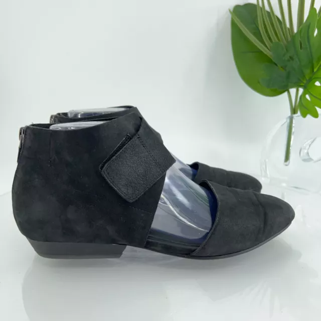 Eileen Fisher Women's Allot Pump Size 8.5 Pointed D'orsay Low Heel Black Nubuck 3