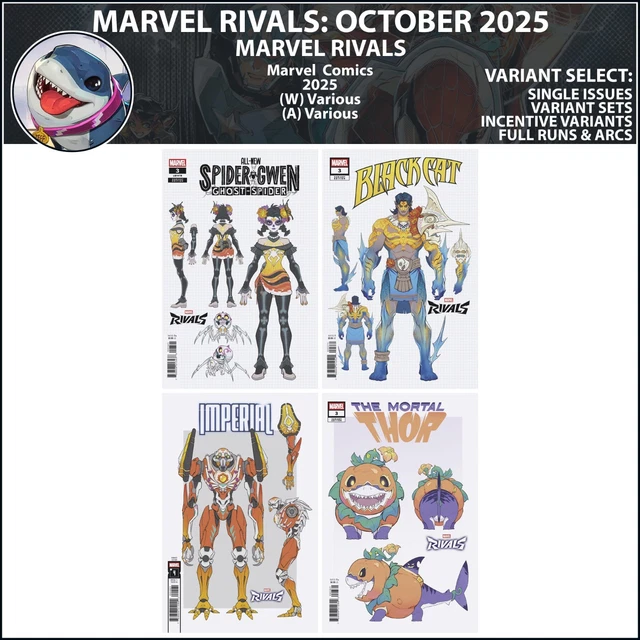 MARVEL RIVALS VARIANTS: October 2025 (2025) Marvel Comics COVER SELECT ...