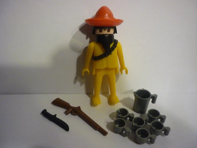 PLAYMOBIL VINTAGE WESTERN bandit mexicain carabine couteau set