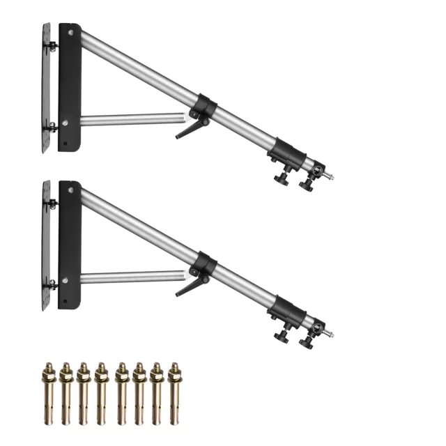 NEEWER 2-Pack Wall Mounting Triangle Boom Arm for Strobe Light Monolight Softbox