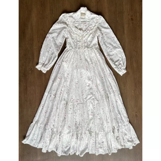 Vintage Gunne Sax Floral Prairie Dress Size 9