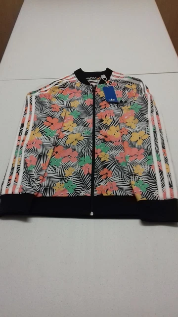 Girls Adidas Originals Floral Full Zip Tracksuit Top Age 13-14 Years - BNWT