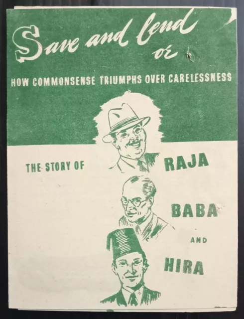 AOP IMT India The Story of Raja Baba & Hira NSC 1940’s advertisement brochure