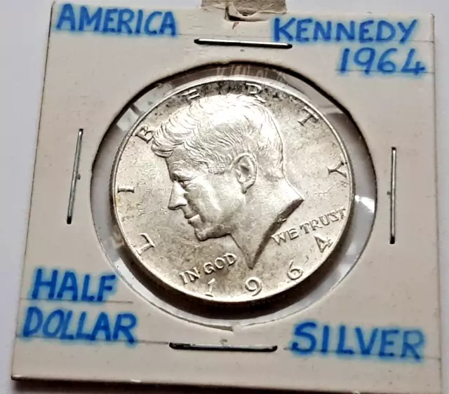 ARGENTO 0.900 USA ½ dollaro, 1964 FIOR DI CONIO Mezzo dollaro Kennedy