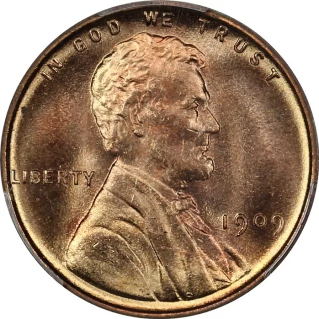1909 VDB Gem BU PCGS MS65 RD Lincoln Cent #4 Blazing Luster, Full Cherry Red!