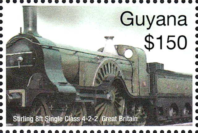 Guyana MNH Eisenbahn Lokomotive Stirling 8 ft Einzel Klasse 4 2 2 England / 270