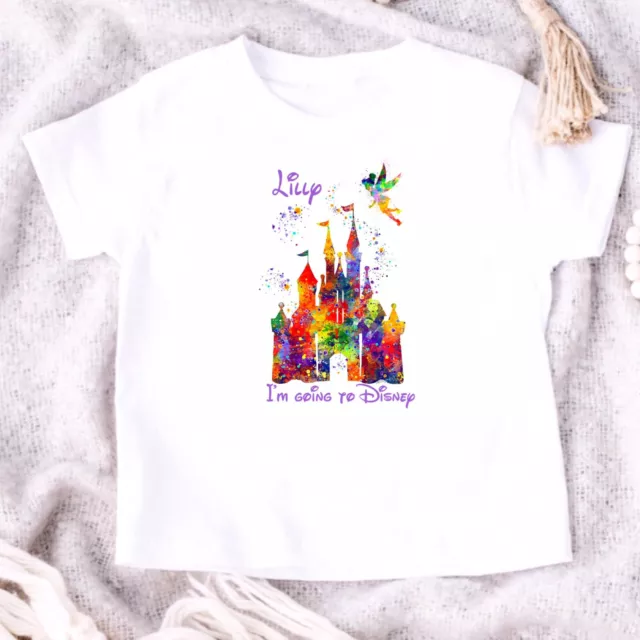 Personalised Childrens Disney Princess T-shirt Birthday Princess Disney Trip Tee