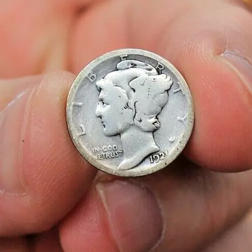 1921-D Mercury Silver Dime Very Fine VF Coin #1