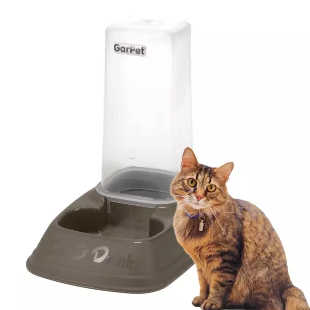 Hunde Katzen Futterspender Wasserspender Futter Wasser Napf Automat 2in1 700 ml