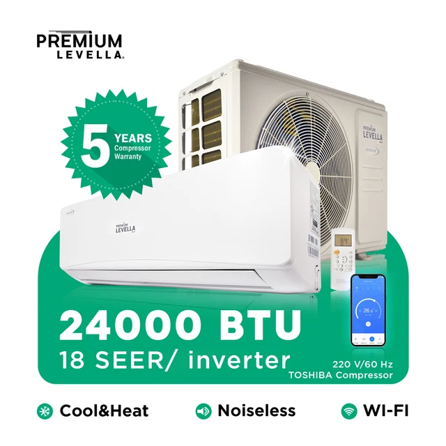 24000 BTU Air Conditioner Mini Split 18 SEER INVERTER AC Ductless Heat Pump 220V